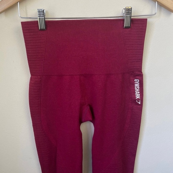 Gymshark Dry Energy Seamless High Rise Leggings Beet Marl - Picture 5 of 6